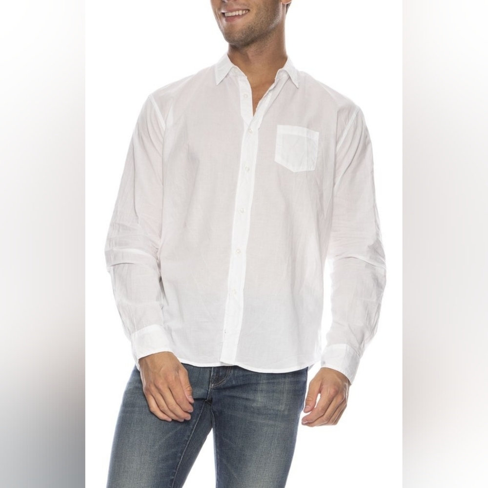 Frank & Eileen Luke Cotton Long Sleeve Button Front Shirt Size S